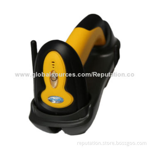 Wireless Laser Barcode Scanner with Charging Base, 2.4GHz Frequency